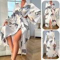 Satin Kimono Robe with Belt