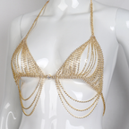 Crystal Rhinestone Body Chain Set for Women – Bra, Thong & Body Chain Jewelry