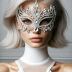 Rhinestone Masquerade Mask for Women – Crystal Venetian Face Mask for Carnival, Parties & Halloween