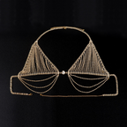 Crystal Rhinestone Body Chain Set for Women – Bra, Thong & Body Chain Jewelry