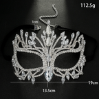Rhinestone Masquerade Mask for Women – Crystal Venetian Face Mask for Carnival, Parties & Halloween