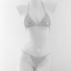 Rhinestone Chain Body Jewelry Lingerie Set
