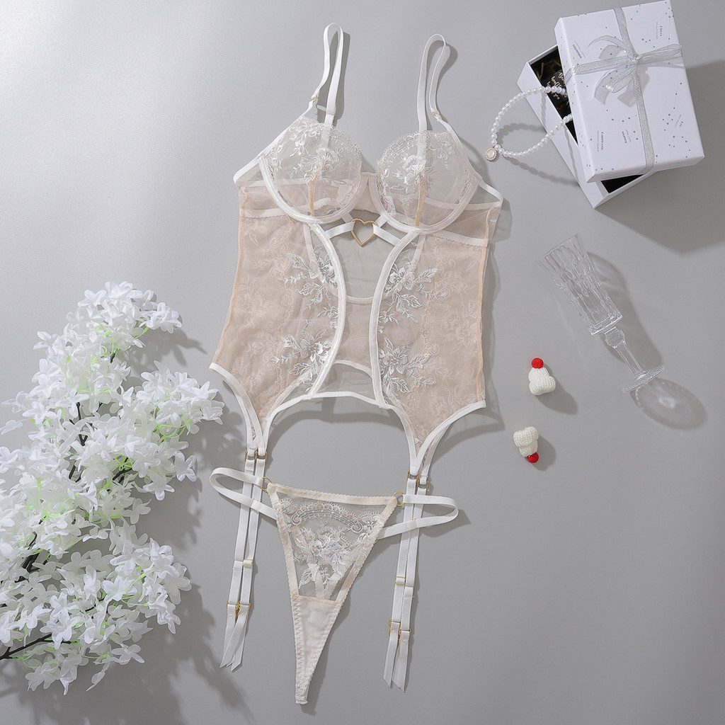 Wireless Mesh Lingerie Set — Breathable, Shaping & Sheer | Women's Sexy Bra & Panty Set