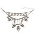Oversized Crystal Teardrop Statement Necklace | Rhinestone Layered Fringe Party Jewelry