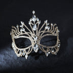 Rhinestone Masquerade Mask for Women – Crystal Venetian Face Mask for Carnival, Parties & Halloween