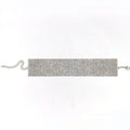 Wide Full Rhinestone Anklet | Crystal Mesh Ankle Bracelet