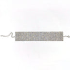 Wide Full Rhinestone Anklet | Crystal Mesh Ankle Bracelet