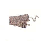 Wide Full Rhinestone Anklet | Crystal Mesh Ankle Bracelet