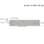 Wide Full Rhinestone Anklet | Crystal Mesh Ankle Bracelet