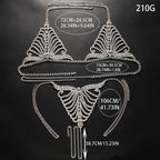 Rhinestone Chain Body Jewelry Lingerie Set