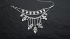 Oversized Crystal Teardrop Statement Necklace | Rhinestone Layered Fringe Party Jewelry