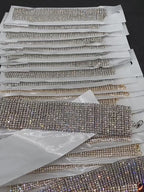 Wide Full Rhinestone Anklet | Crystal Mesh Ankle Bracelet